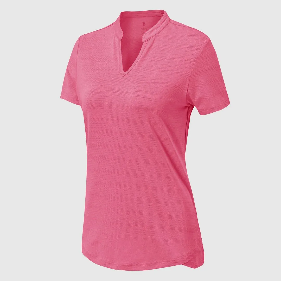 Women's Lightweight V-Neck Short Sleeve Polo Shirts