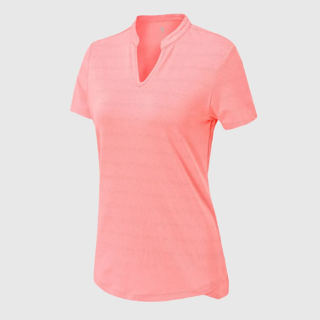 Women's Lightweight V-Neck Short Sleeve Polo Shirts