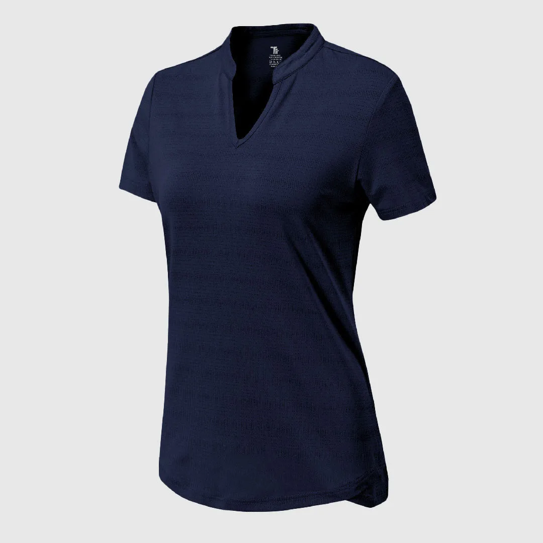 Women's Lightweight V-Neck Short Sleeve Polo Shirts