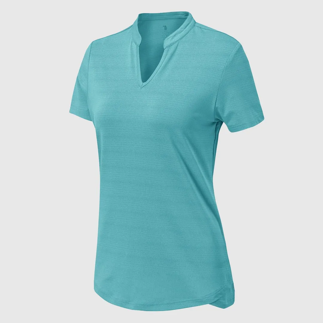 Women's Lightweight V-Neck Short Sleeve Polo Shirts