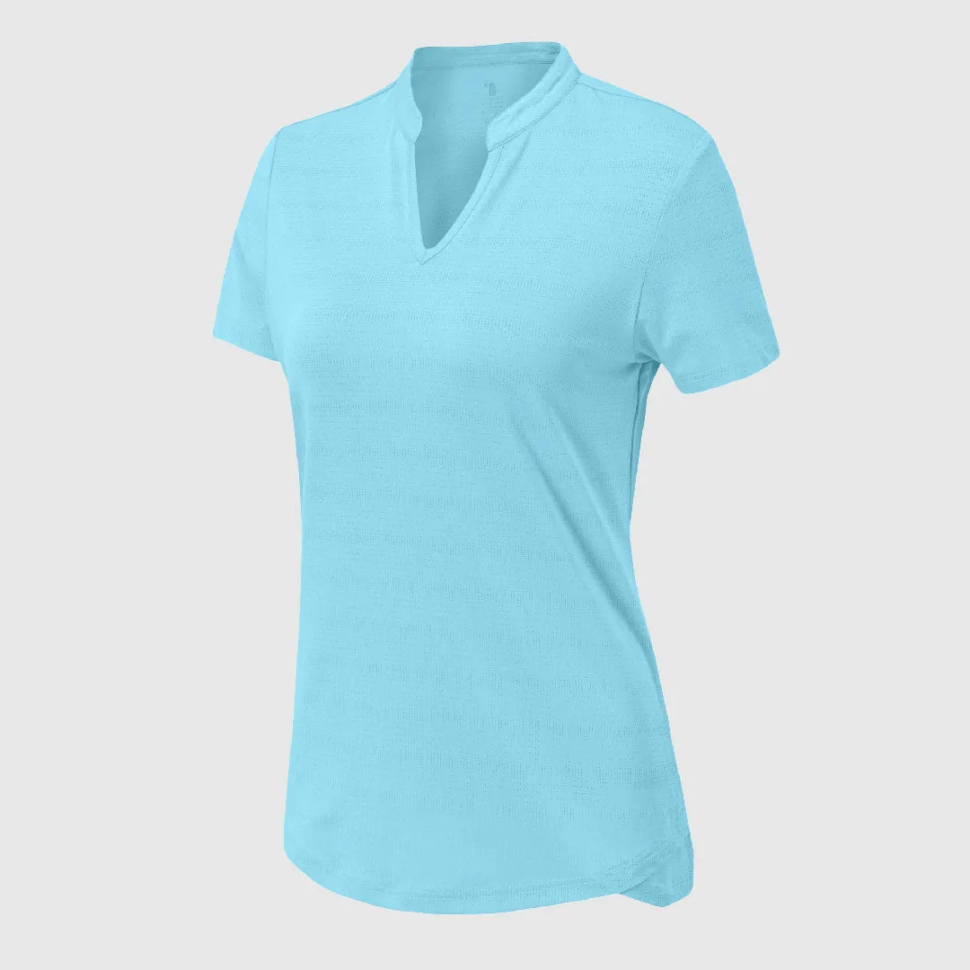 Women's Lightweight V-Neck Short Sleeve Polo Shirts