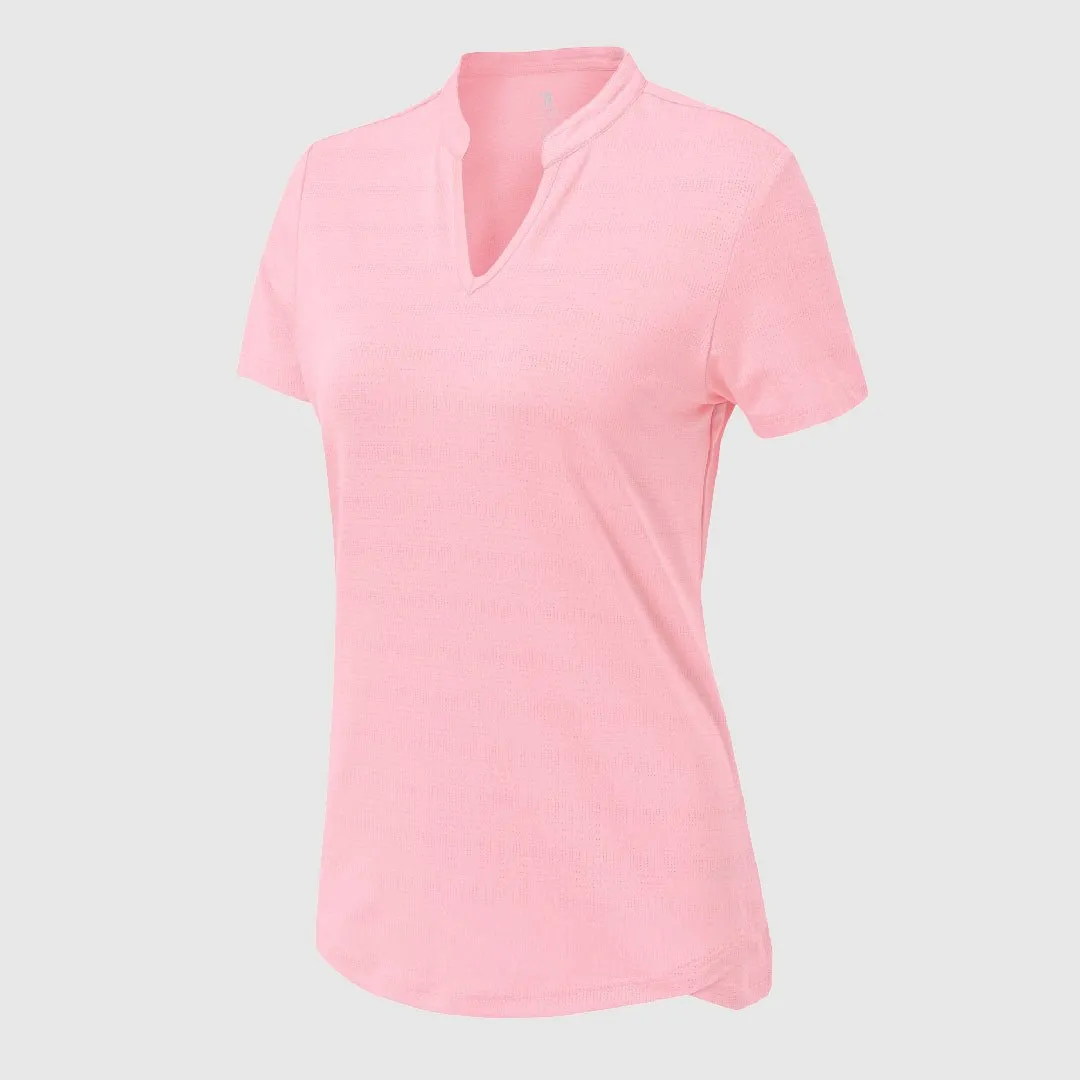 Women's Lightweight V-Neck Short Sleeve Polo Shirts