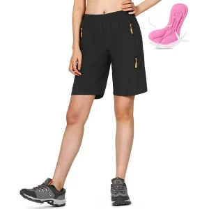 Women's Padded MTB Elstic Waist Hiking Shorts 07