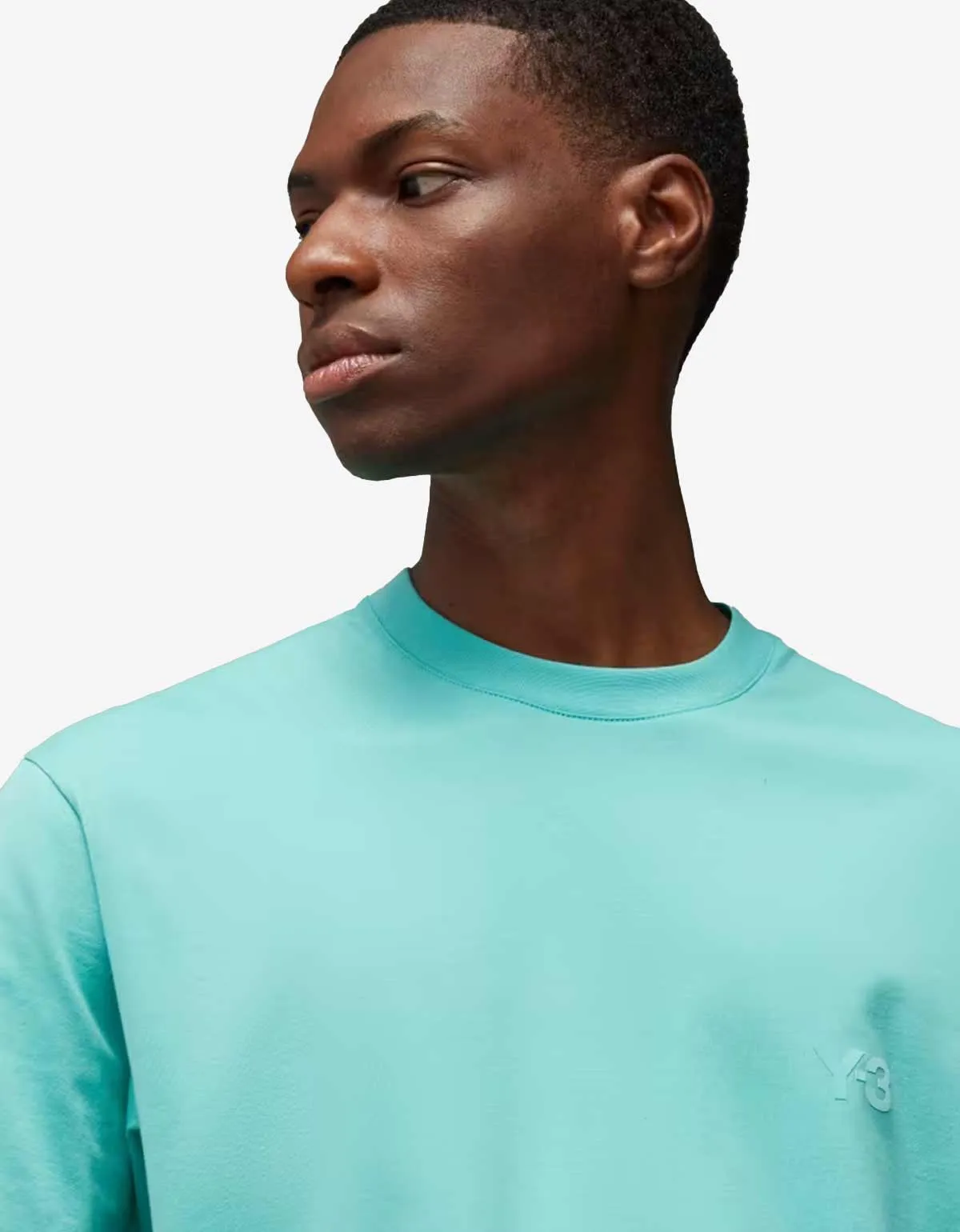 Y-3 Blue Logo Relaxed T-Shirt