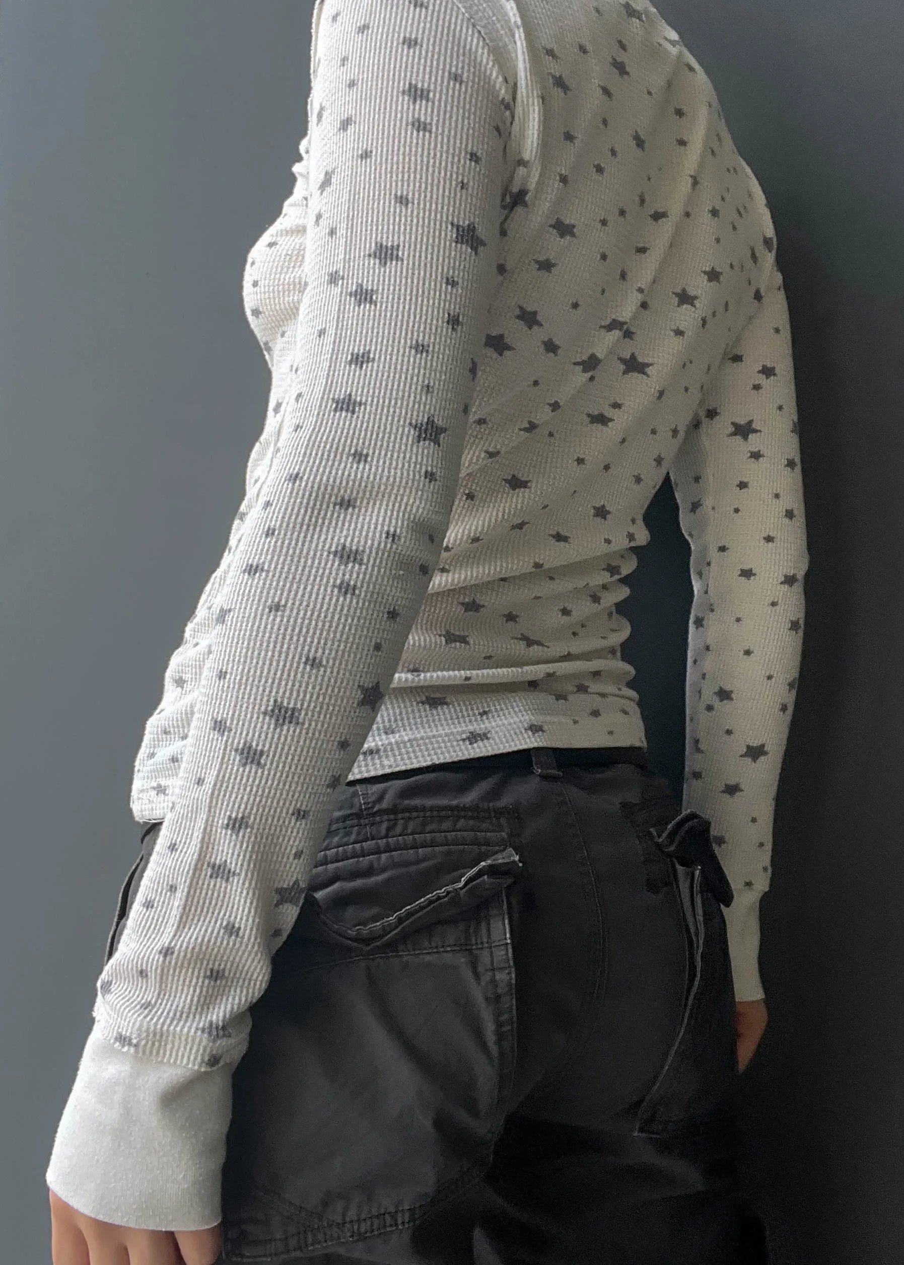 Y2k Star Print Thermal (S-M)